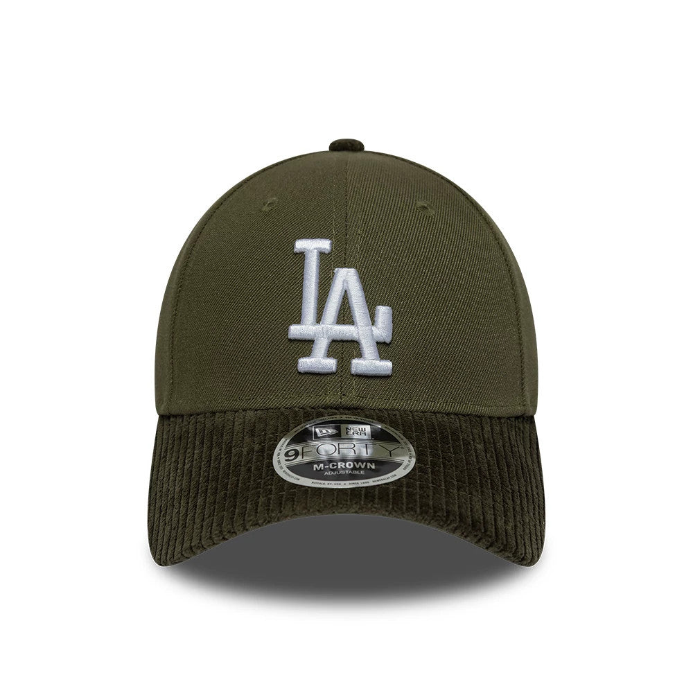 Pictured is this MLB Cord Visor LA Dodgers 9FORTY M-Crown cap in green. 2