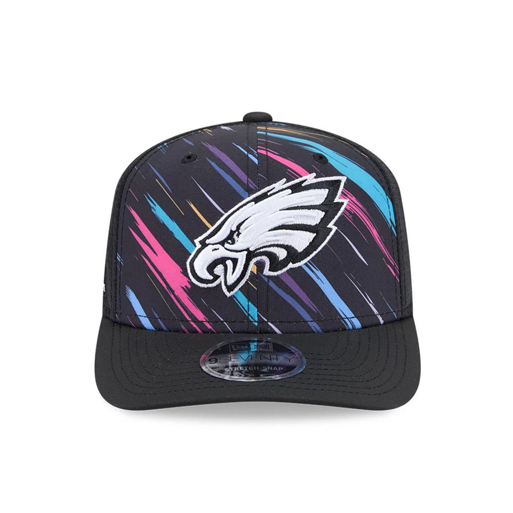 Pictured is this NFL City Connect 2026 Philadelphia Eagles 9SEVENTY Stretch Snap cap in black. 3
