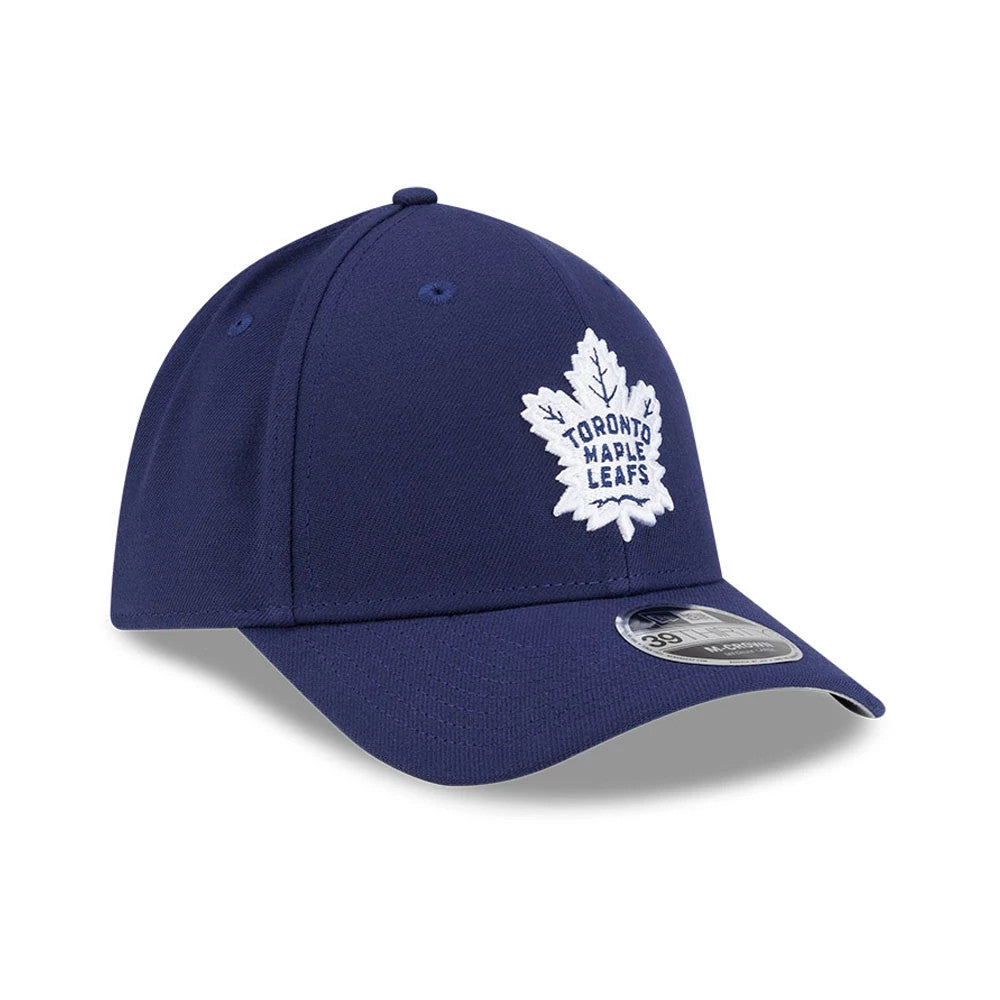 Pictured is this NHL Team Toronto Maple Leafs 39THIRTY M-Crown Stretch Fit cap in navy. 4