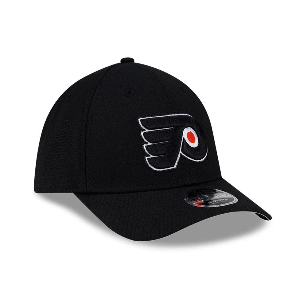 Pictured is this NHL Team Philadelphia Flyers 39THIRTY M-Crown Stretch Fit cap in black. 4