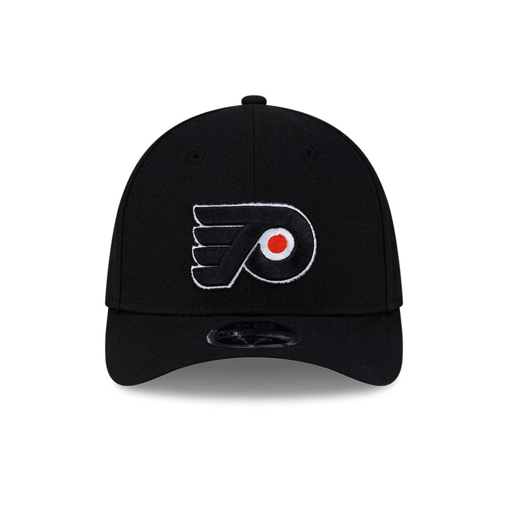Pictured is this NHL Team Philadelphia Flyers 39THIRTY M-Crown Stretch Fit cap in black. 3