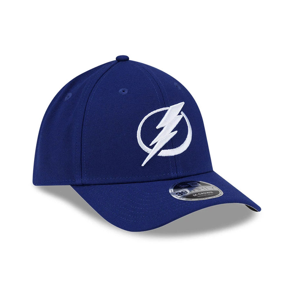 Pictured is this NHL Team Tampa Bay Lightning 39THIRTY M-Crown Stretch Fit cap in dark blue. 4