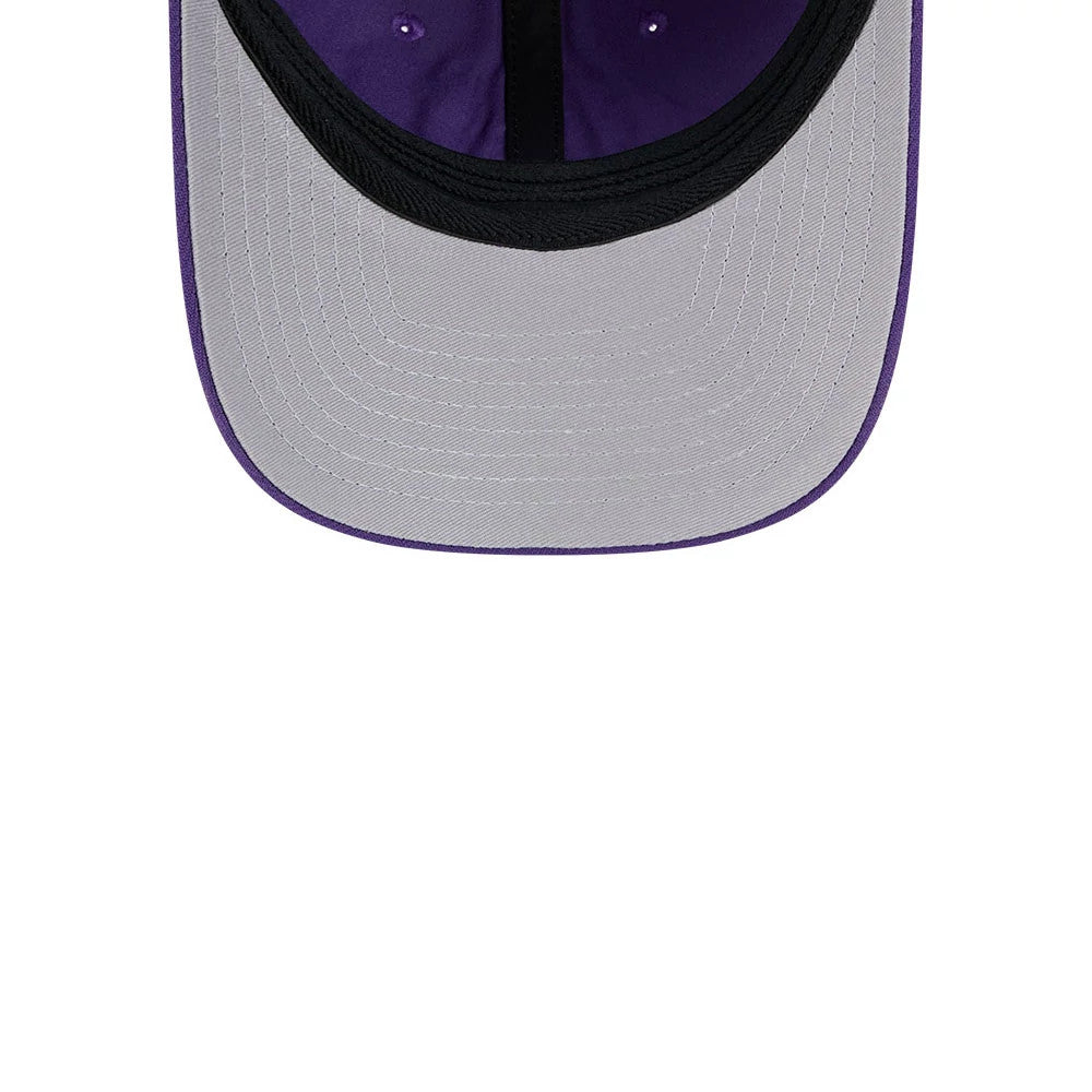 Pictured is this NBA Team LA Lakers 39THIRTY M-Crown Stretch Fit cap in purple. 2