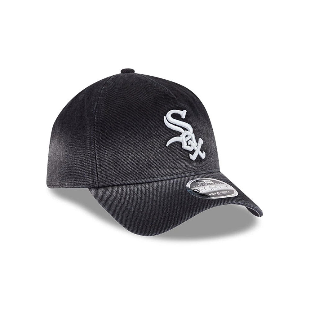 Pictured is this MLB Washed Denim Chicago White Sox 9FORTY A-Frame Unstructured cap in black. 4