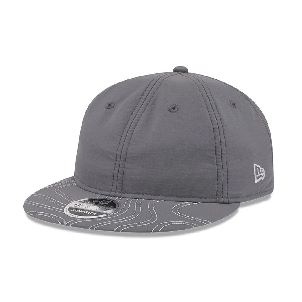 Pictured is this New Era Elevated Basics Retro Crown 9FIFTY cap in open grey. 1