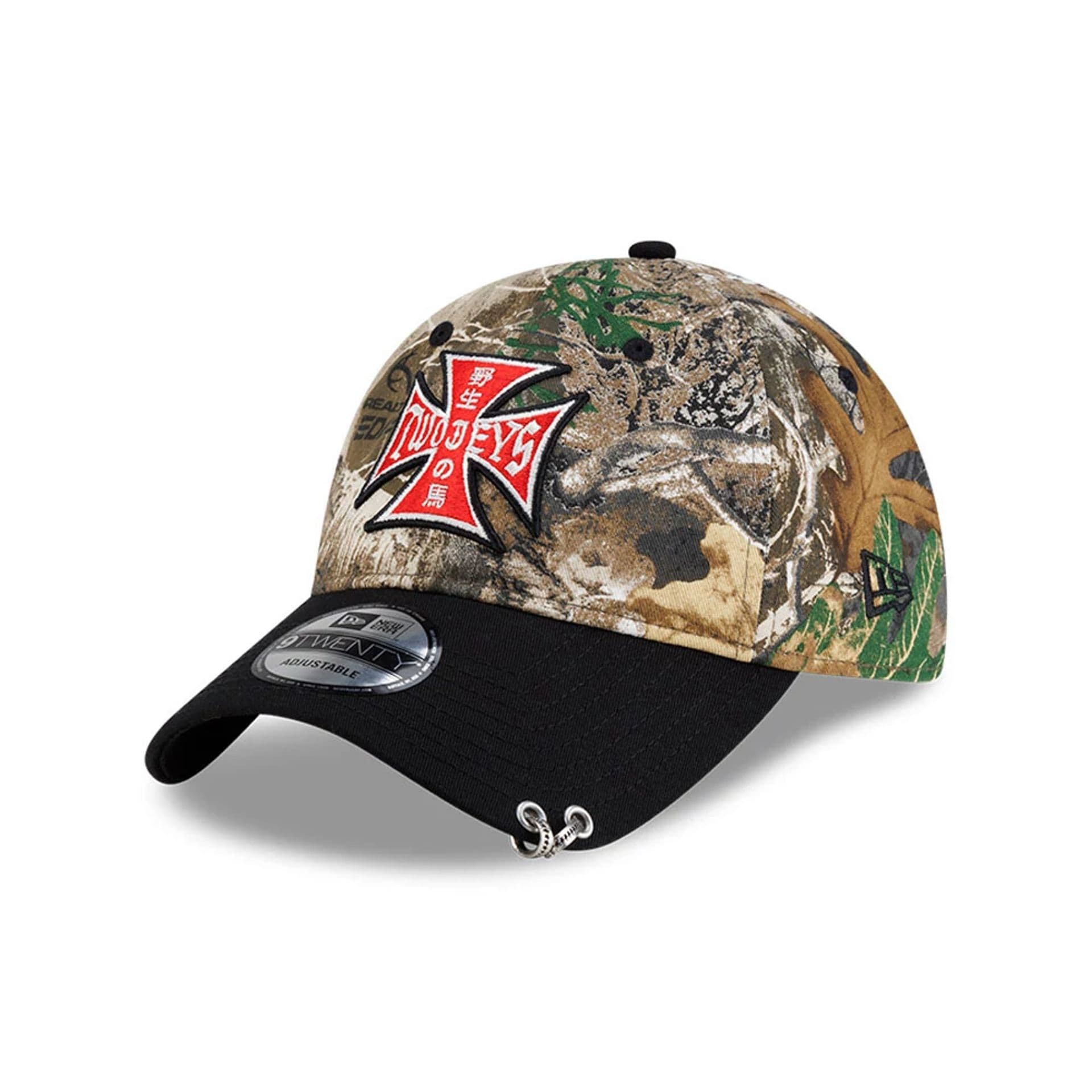 Pictured is this Realtree Twojeys X New Era 9TWENTY cap in assorted print. 1