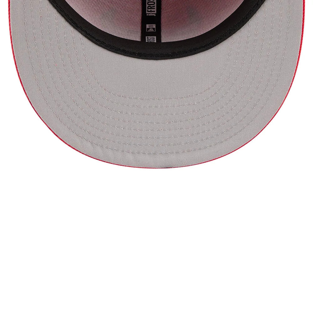 Pictured is this NBA X J-FROST Chicago Bulls 59FIFTY Fitted cap in red. 2
