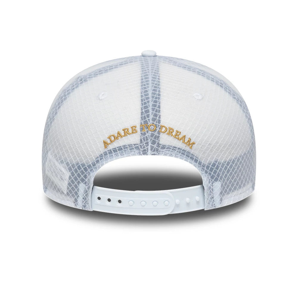 Pictured is this Dare To Dream Ryder Cup Europe 2027 9FIFTY Stretch Snap cap in white. 4