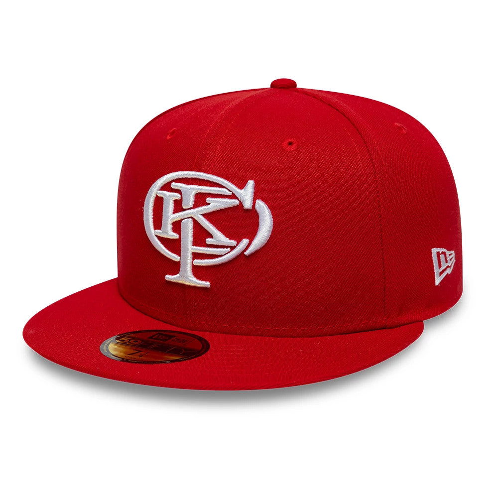 Pictured is this Gettomasa X New Era 59FIFTY Fitted cap in red. 1