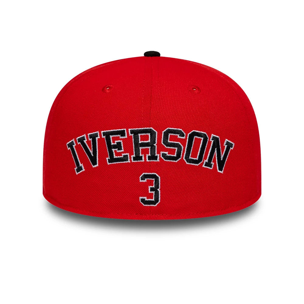 Pictured is this NBA Hardwood Classic Players Philadelphia 76ers 59FIFTY Fitted cap in black. 2