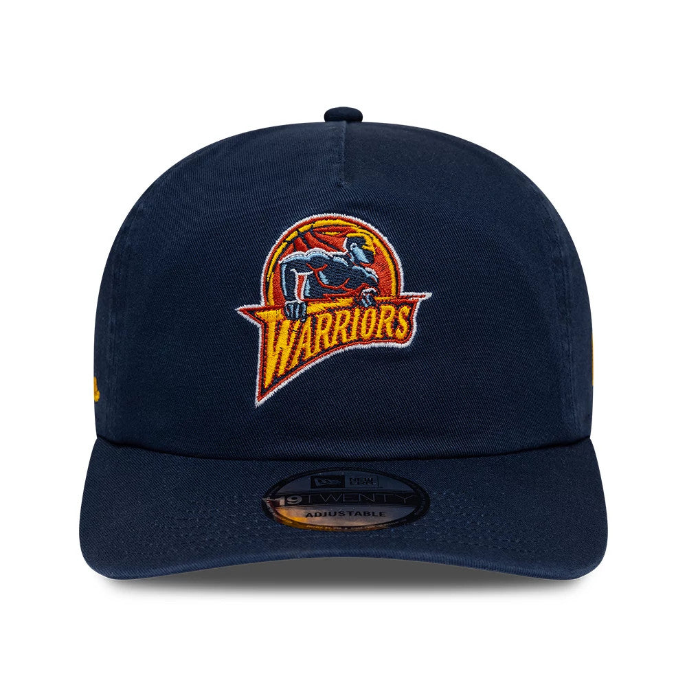 Pictured is this NBA Hardwood Classic Golden State Warriors 19TWENTY cap in dark blue. 2
