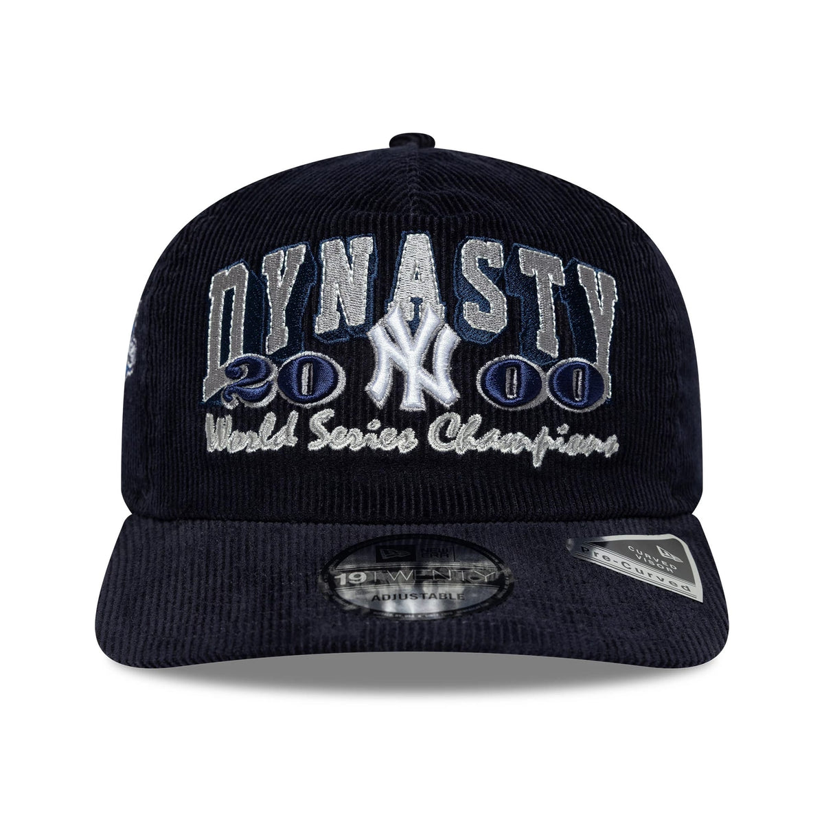 Pictured is this MLB Retro Dynasty New York Yankees Cord 19TWENTY cap in navy. 3