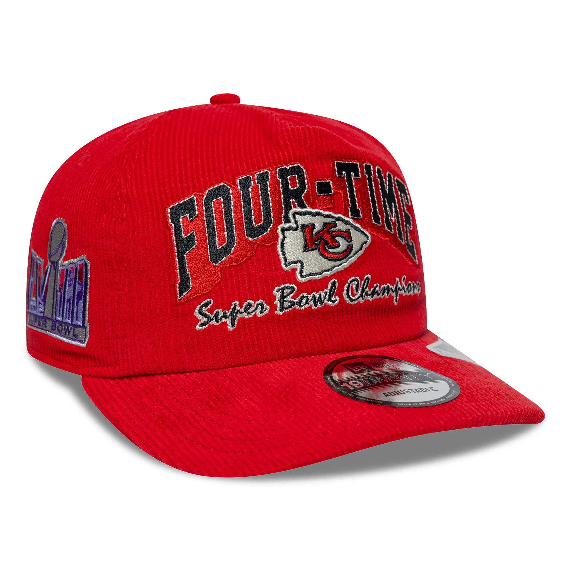 Pictured is this NFL Retro Dynasty Kansas City Chiefs Cord 19TWENTY cap in red. 1