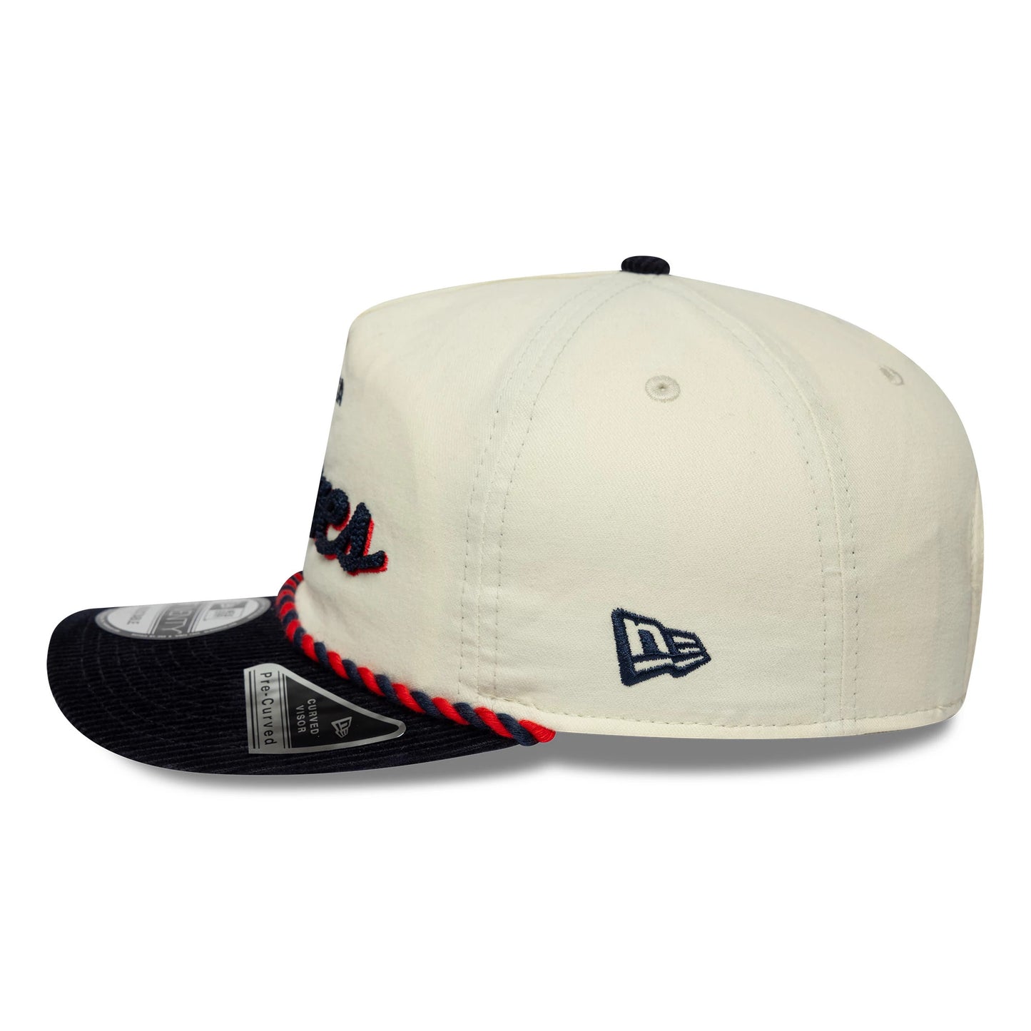 Pictured is this MLB Retro Dynasty Atlanta Braves 19TWENTY cap in cream & navy. 7