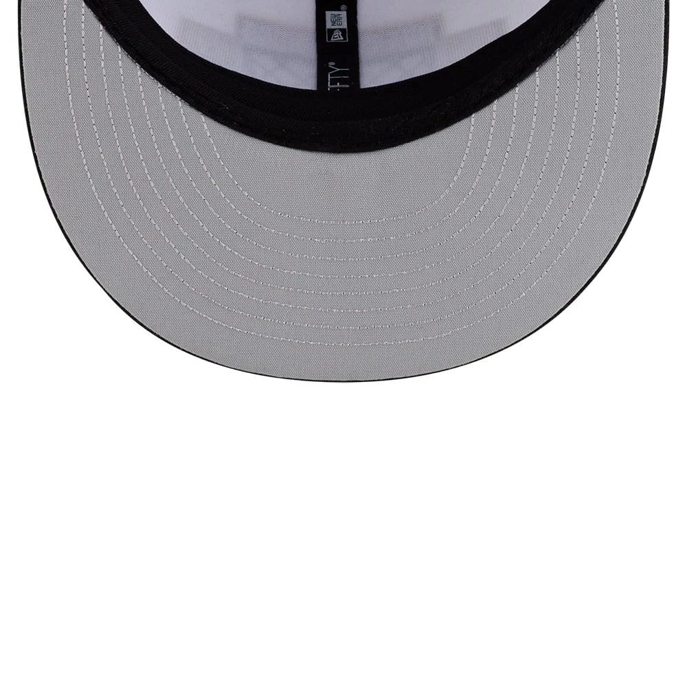 Pictured is this NBA Finals Champions 2026 New York Knicks 9FIFTY Snapback cap in white. 2