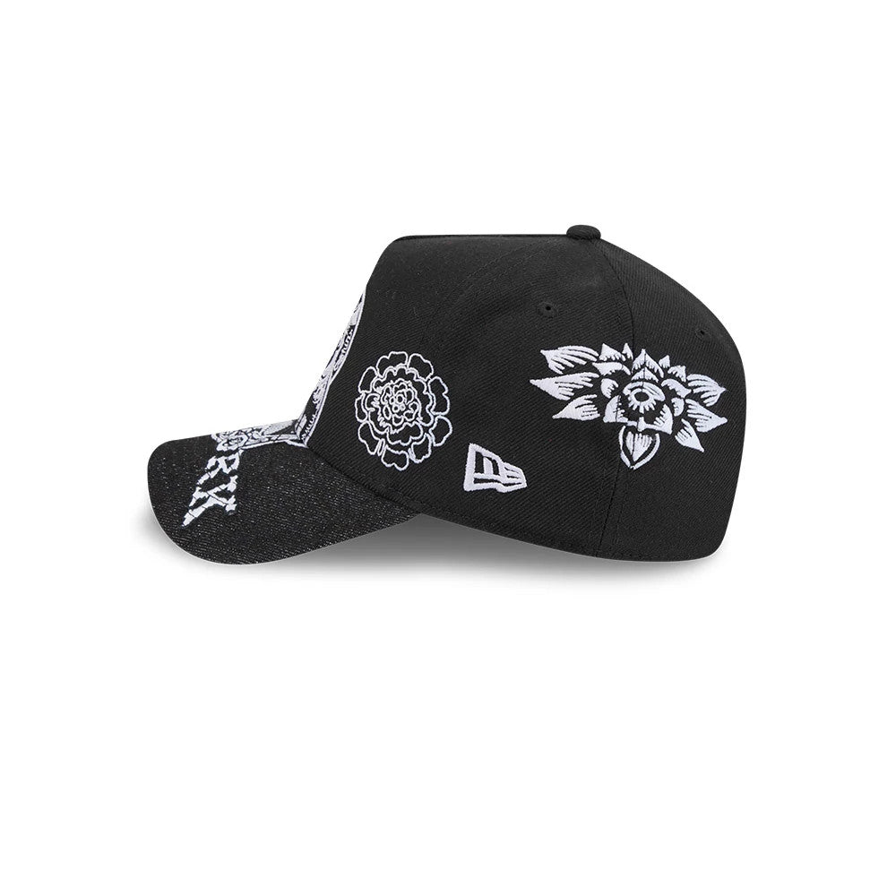 Pictured is this MLB Day Of The Dead New York Yankees 9FORTY A-Frame cap in black. 4