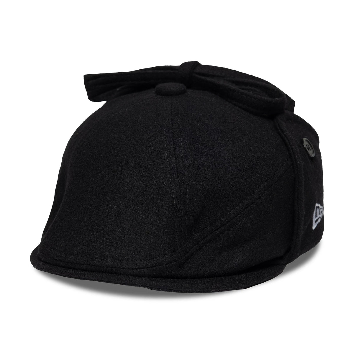 Pictured is this MLB Wool New York Yankees Downflap Driver cap in black. 1