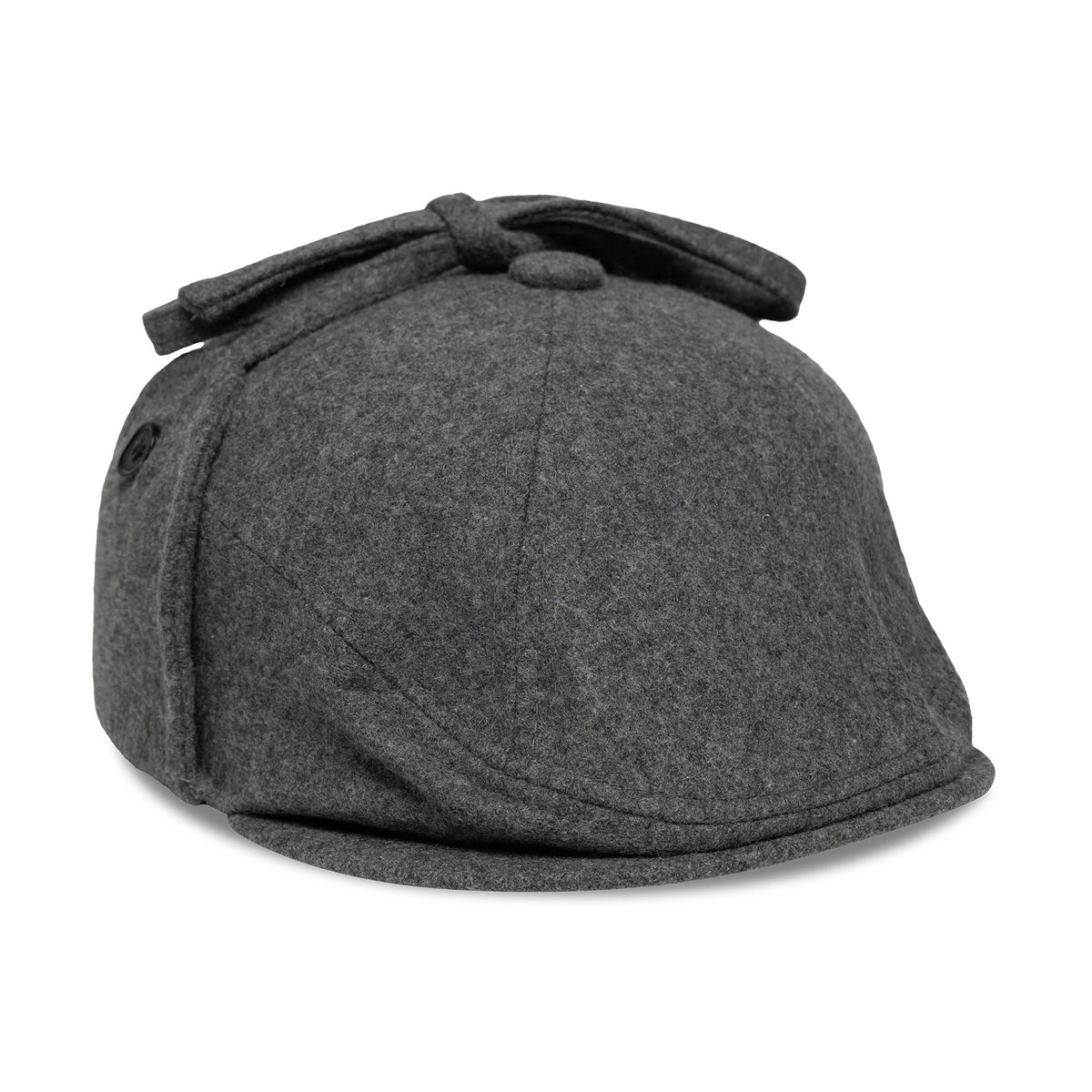 Pictured is this MLB Wool LA Dodgers Downflap Driver cap in grey. 4