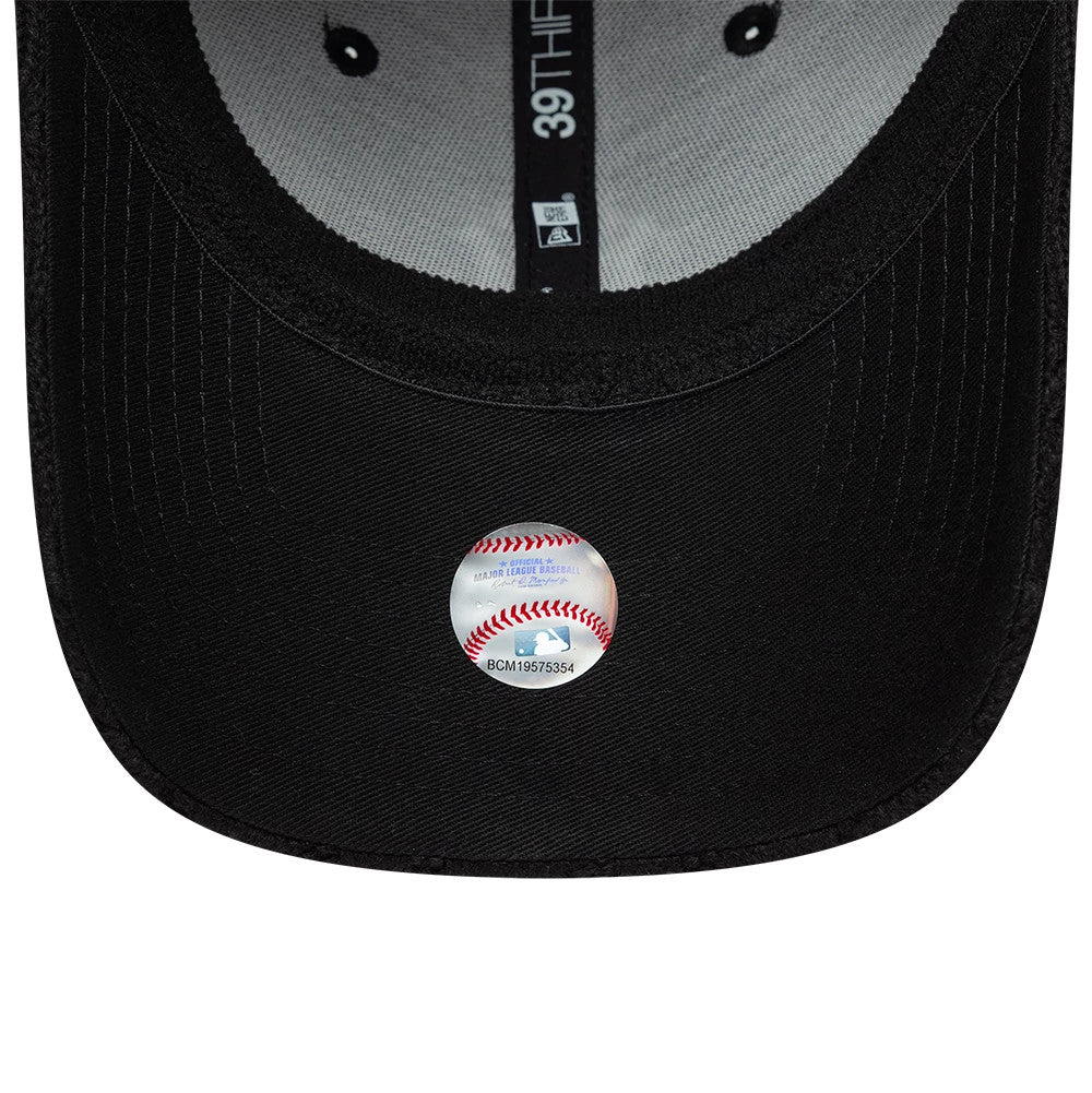 Pictured is this MLB Knitted New York Yankees 39THIRTY Stretch Fit cap in black. 7
