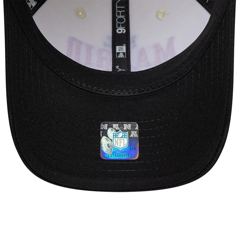 Pictured is this NFL International Series Games 2026 Madrid Atlanta Falcons 9FORTY M-Crown cap in white & black. 7