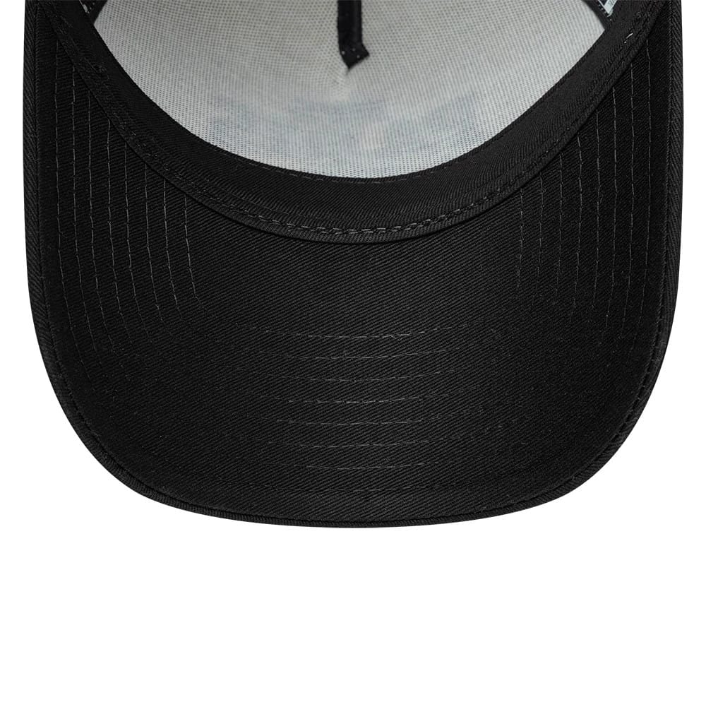 Pictured is this NFL International Series Games 2026 Paris New Orleans Saints 9FORTY A-Frame Trucker cap in black. 5