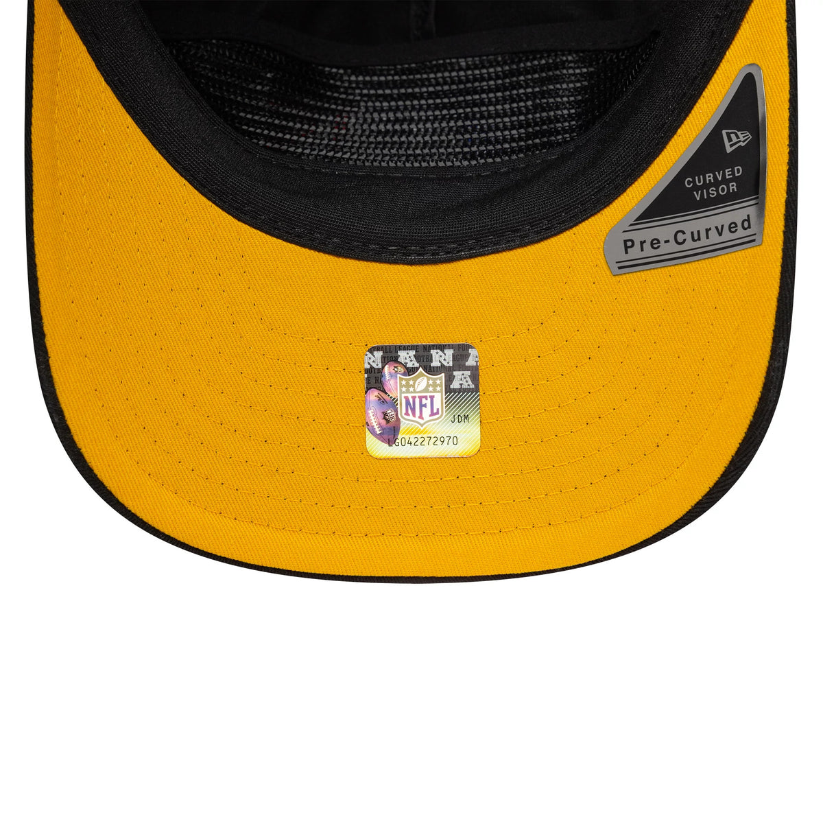 Pictured is this NFL International Games 2026 Paris Pittsburgh Steelers 19TWENTY cap in black. 2