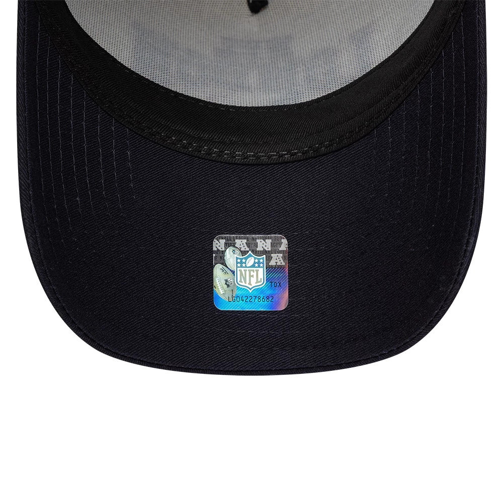 Pictured is this NFL International Games 2026 London Houston Texans 9FORTY A-Frame Trucker cap in navy. 7