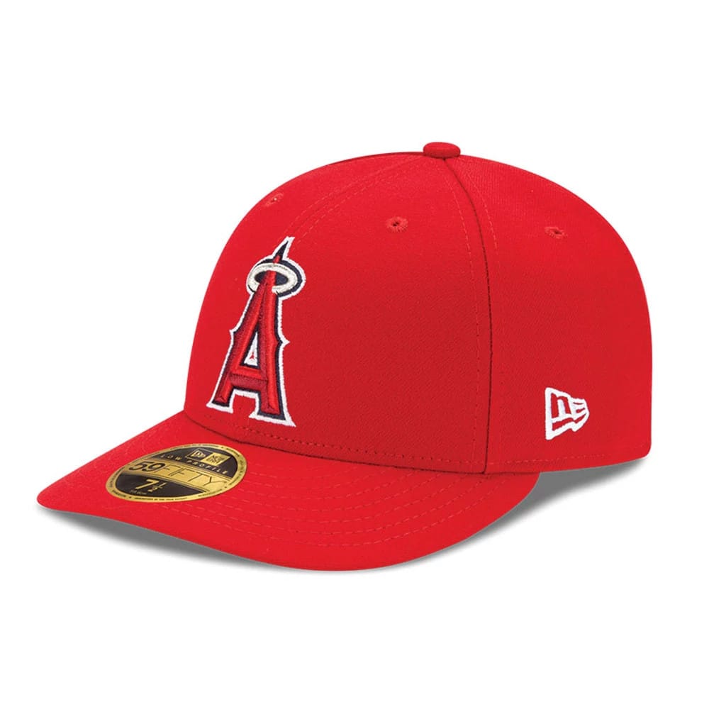 This is a LA Angels Authentic Collection Red Low Profile 59FIFTY Fitted Cap 1