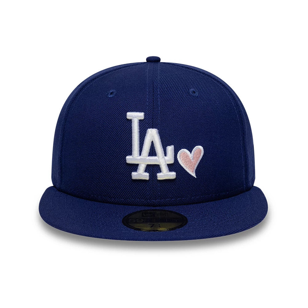 Pictured is this MLB Heart LA Dodgers 59FIFTY Fitted cap in dark blue. 4
