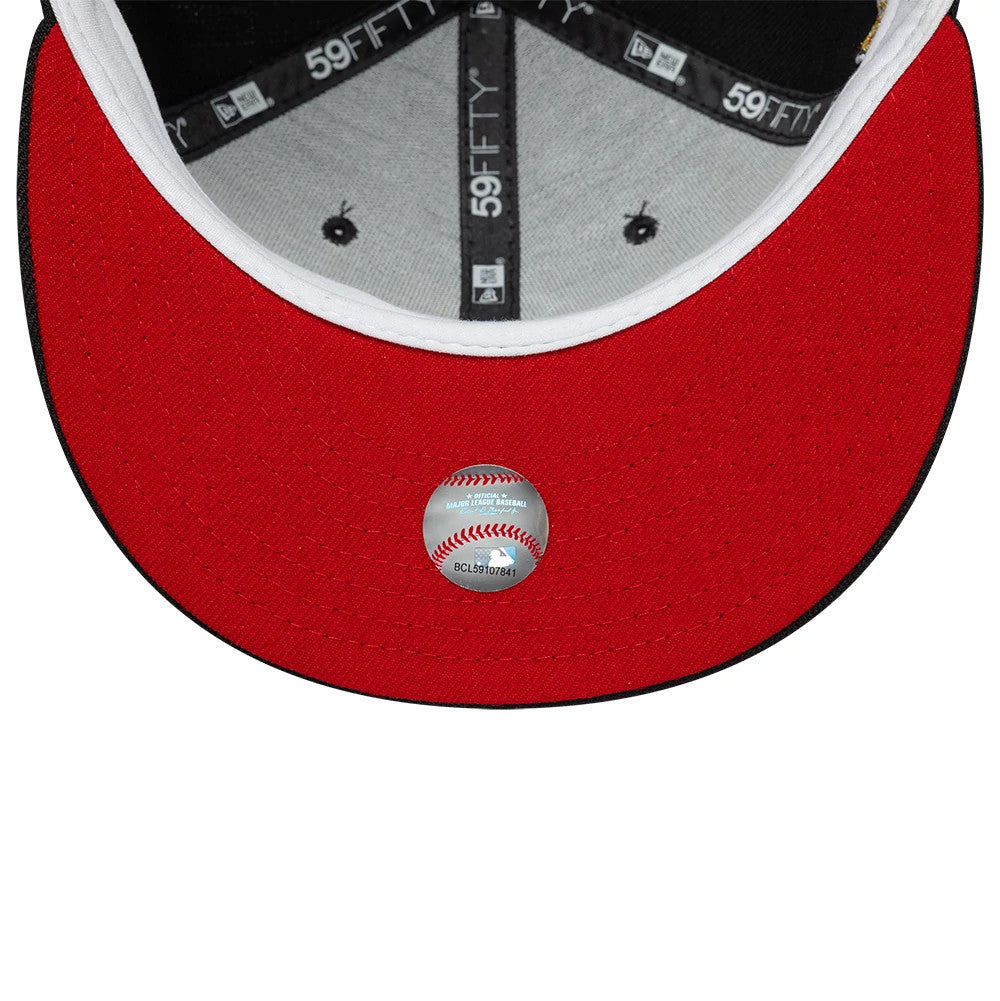 Pictured is this MLB Heart Chicago White Sox 59FIFTY Fitted cap in black. 2