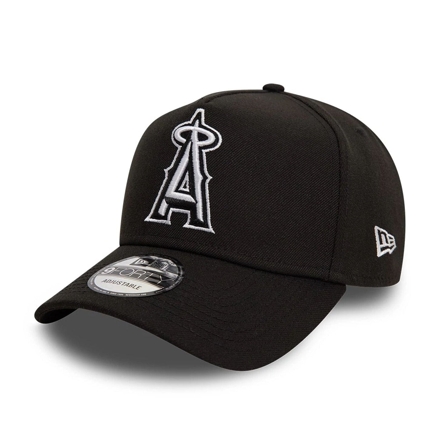 Pictured is this LA Angels Black White Black 9FORTY A-Frame Cap 8