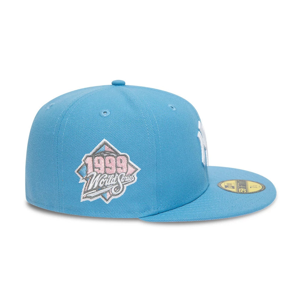 This is a New York Yankees Pastel Blue 59FIFTY Fitted Cap 3