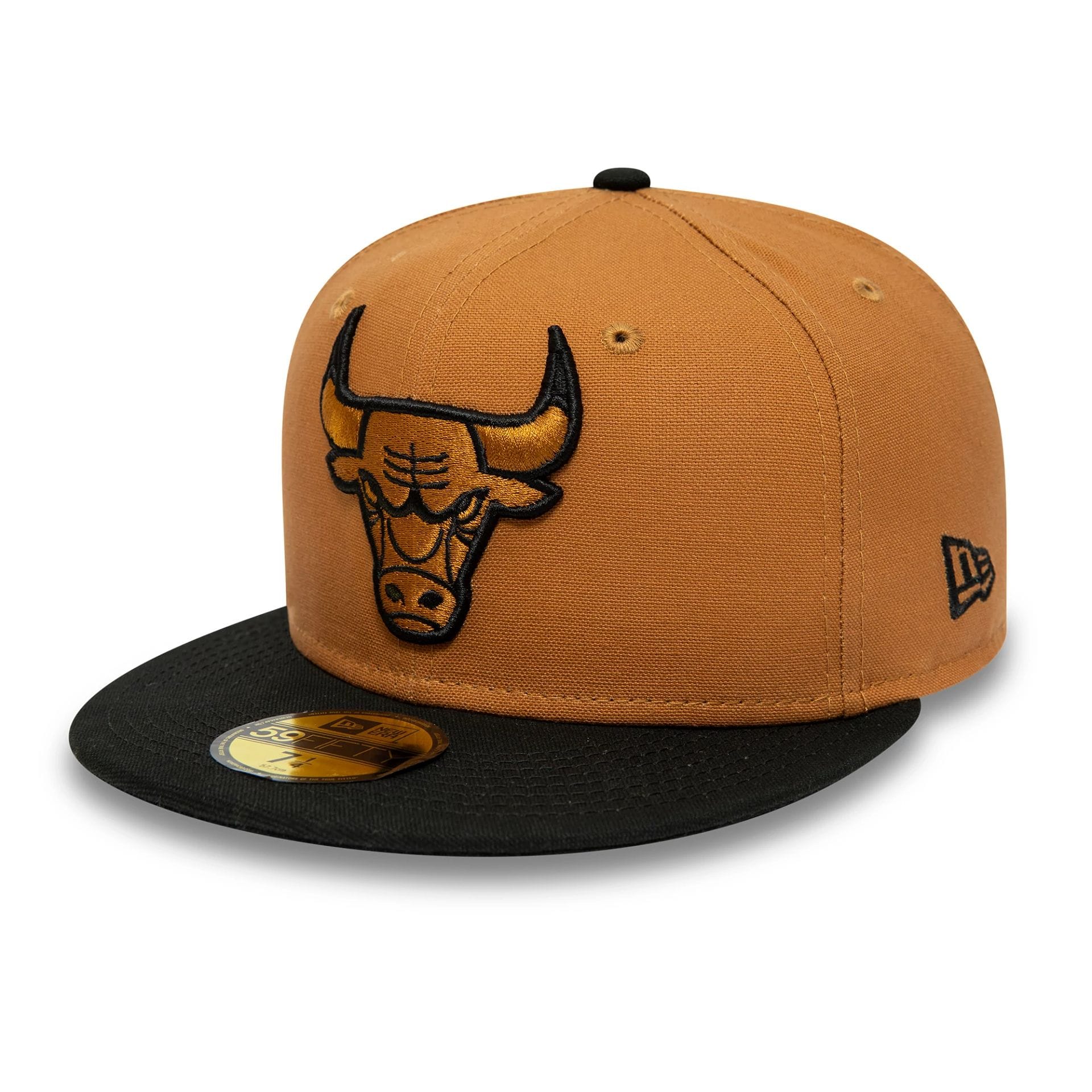 This is a Chicago Bulls Bronze Beige 59FIFTY Fitted Cap 1