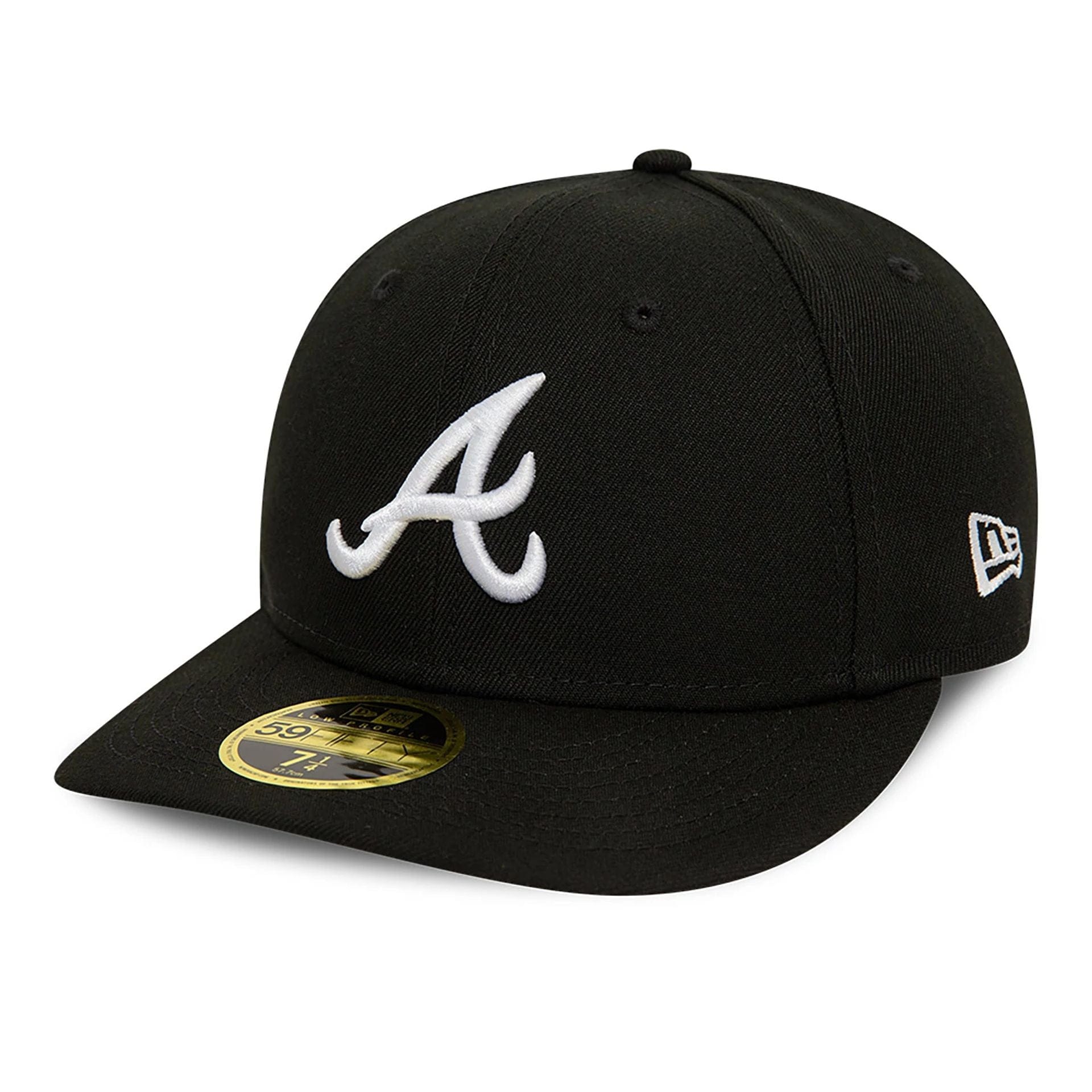 Pictured is this Atlanta Braves Black Low Profile 59FIFTY Fitted Cap 1