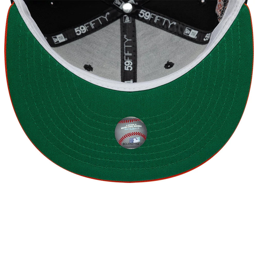 Pictured is this MLB Cooperstown San Francisco Giants 59FIFTY Fitted cap in black. 2
