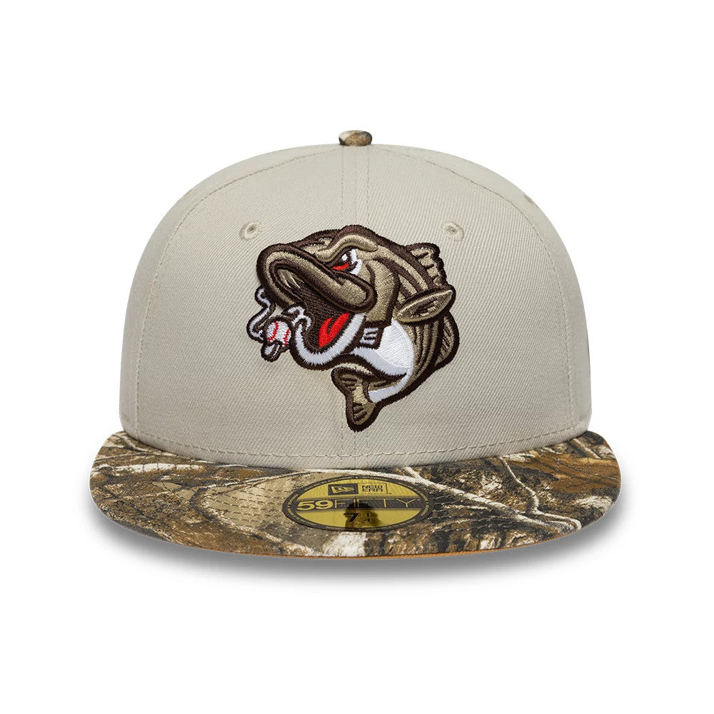 Pictured is this MiLB Hometown Gwinnett Stripers 59FIFTY Fitted cap in Beige 3