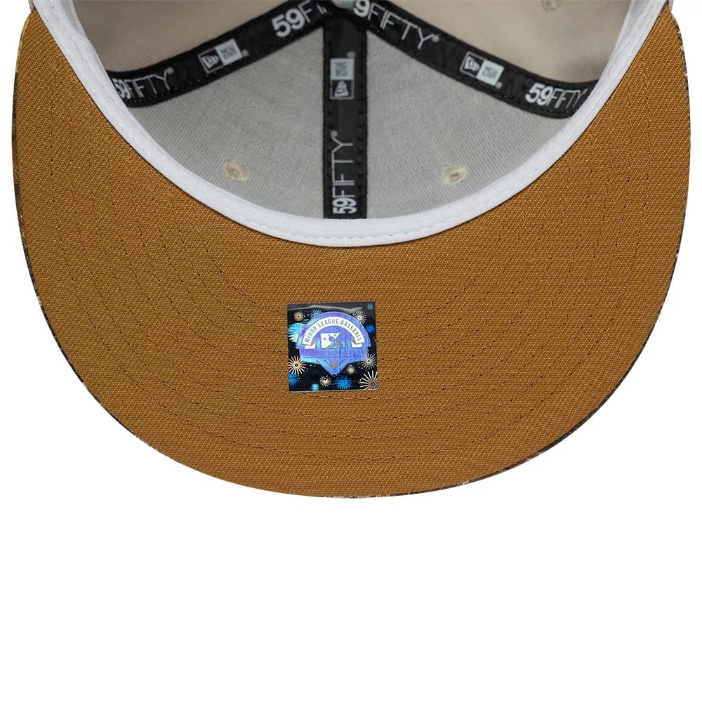 Pictured is this MiLB Hometown Gwinnett Stripers 59FIFTY Fitted cap in Beige 2