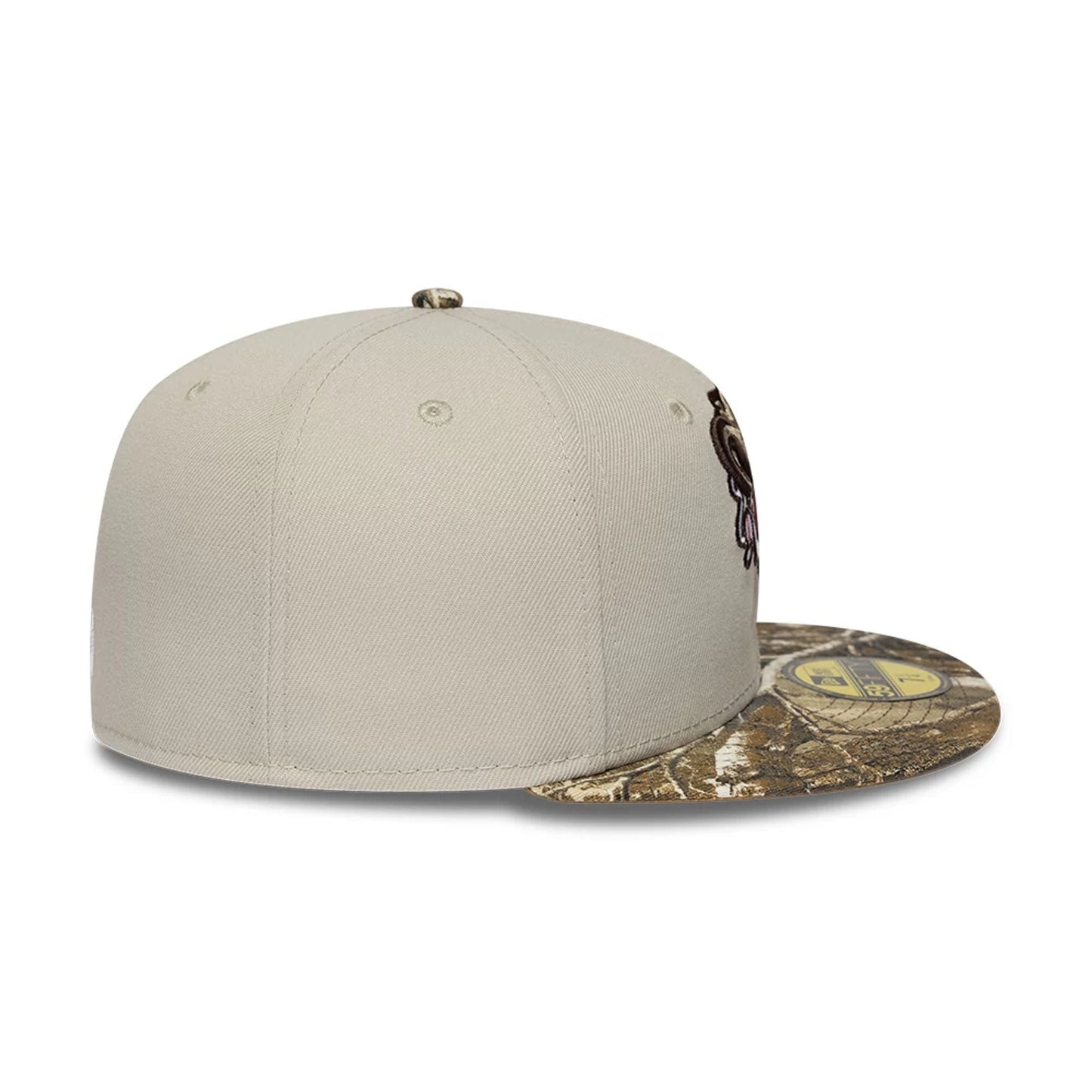 Pictured is this MiLB Hometown Gwinnett Stripers 59FIFTY Fitted cap in Beige 7