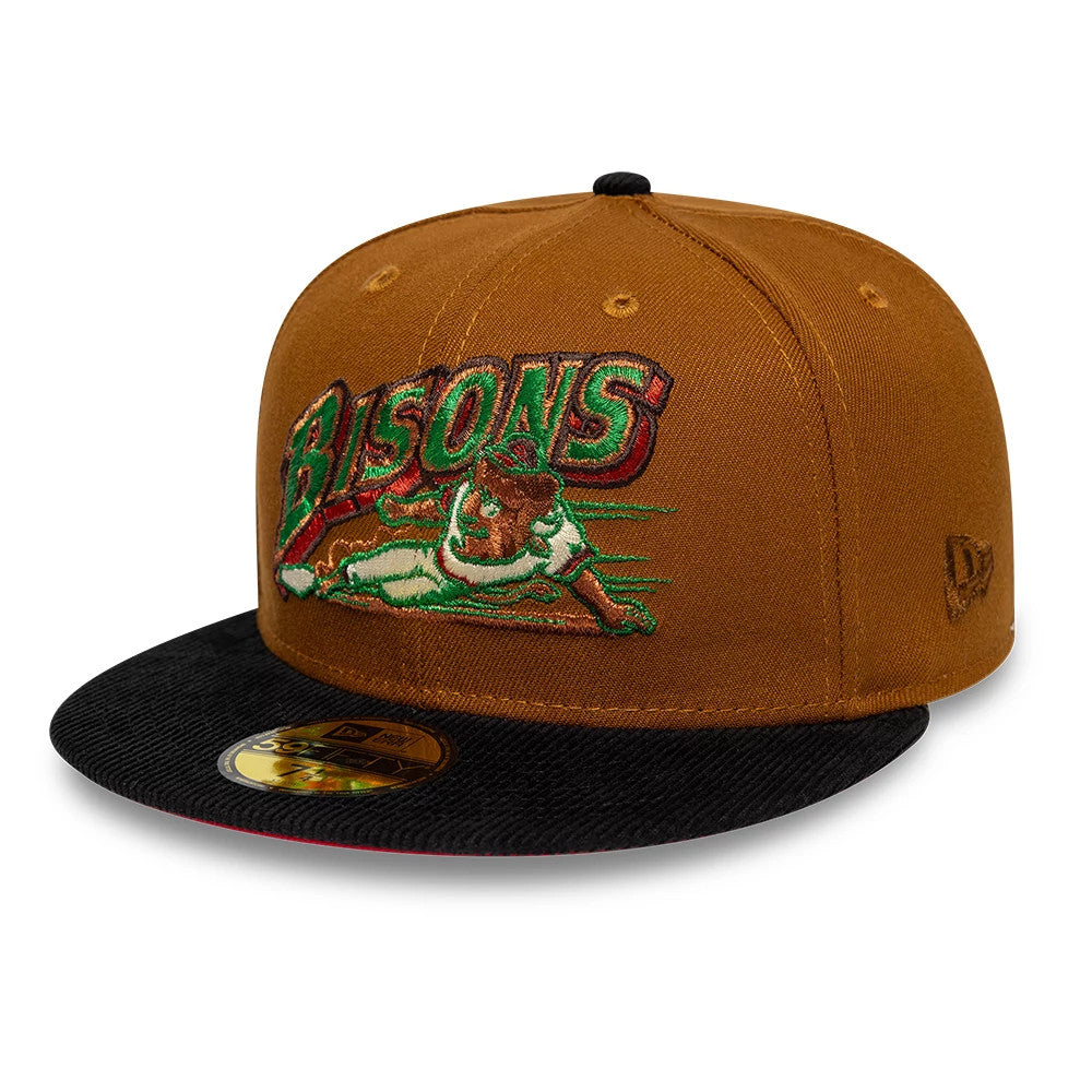 Pictured is this MiLB Hometown Buffalo Bisons 59FIFTY Fitted cap in brown. 4