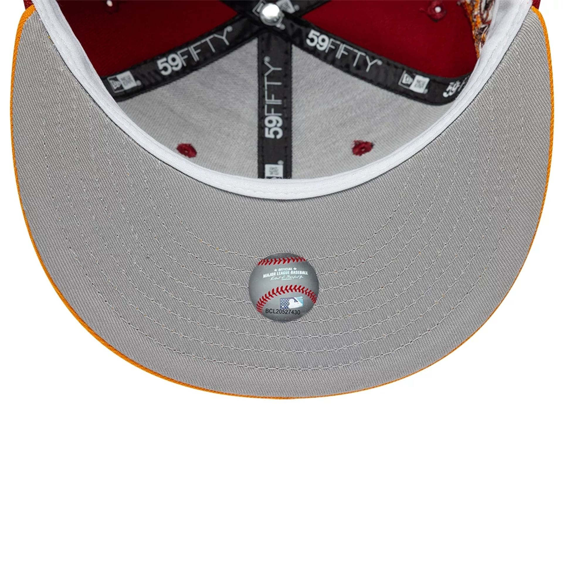 Pictured is this MLB Cooperstown Houston Astros 59FIFTY Fitted cap in dark red. 2