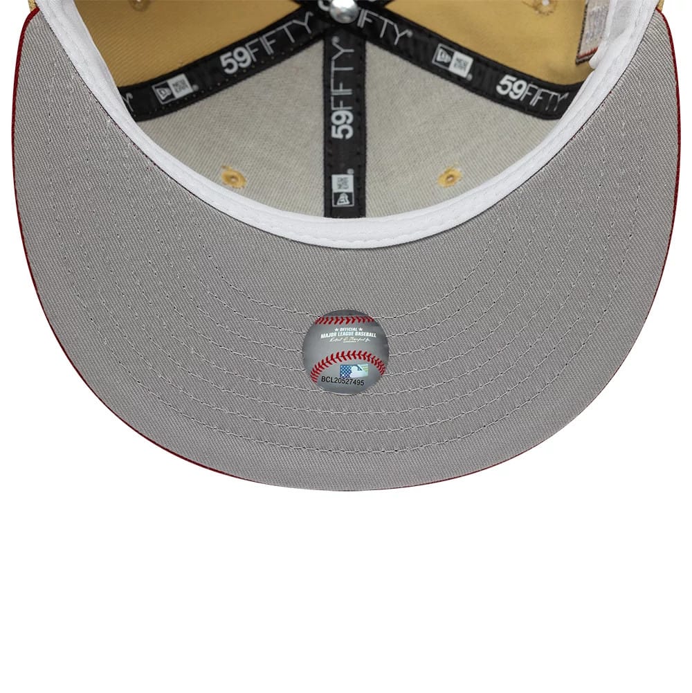 Pictured is this MLB Vegas Houston Astros 59FIFTY Fitted cap in gold. 2
