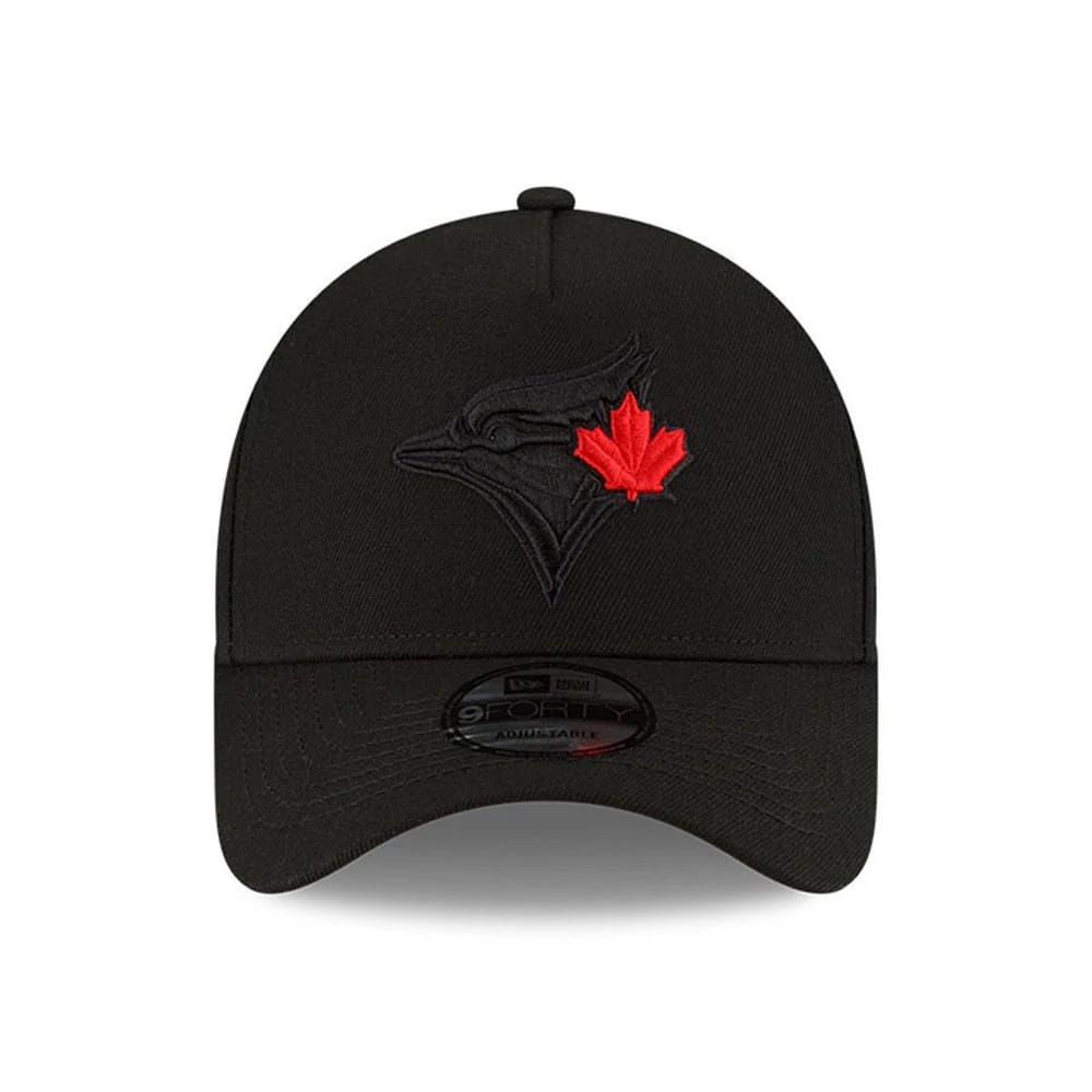 Pictured is this MLB Cooperstown Toronto Blue Jays 9FORTY A-Frame cap in black. 3