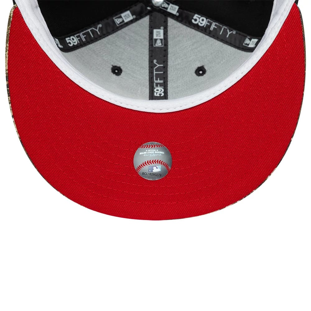Pictured is this MLB Cooperstown Houston Astros 59FIFTY Fitted cap in black. 2