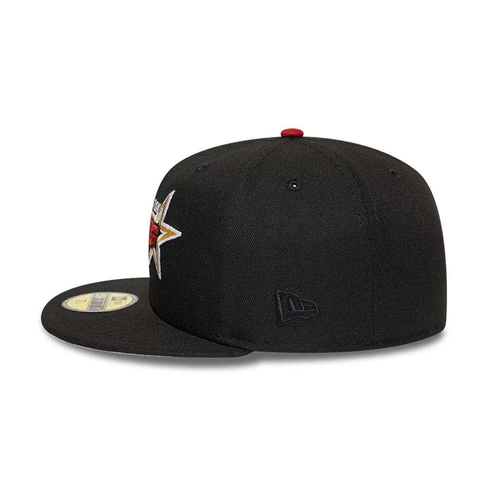 Pictured is this MLB Cooperstown Houston Astros 59FIFTY Fitted cap in black. 7