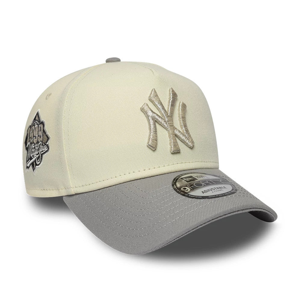 Pictured is this MLB Cooperstown New York Yankees 9FORTY A-Frame cap in white. 1