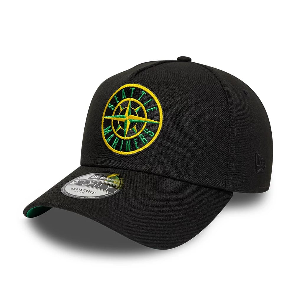 Pictured is this MLB Cooperstown Seattle Mariners 9FORTY A-Frame cap in black. 4