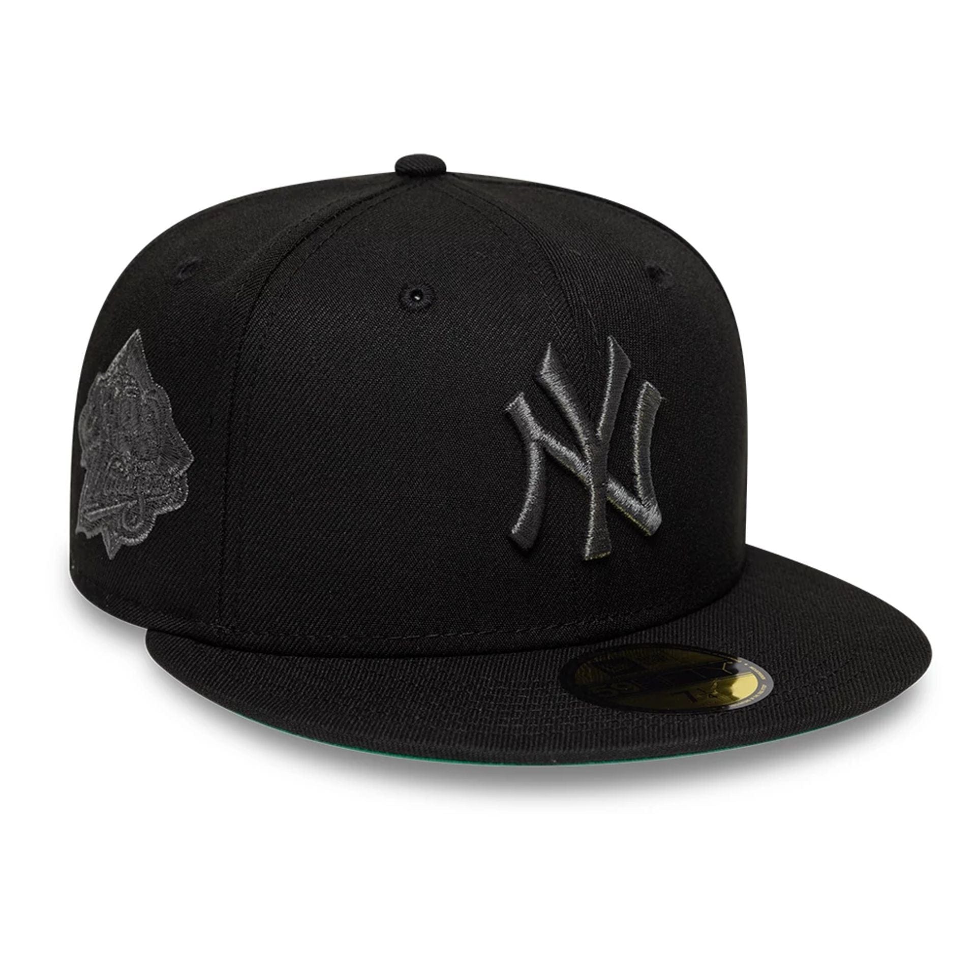 Pictured is this MLB Cooperstown New York Yankees 59FIFTY Fitted cap in black. 1