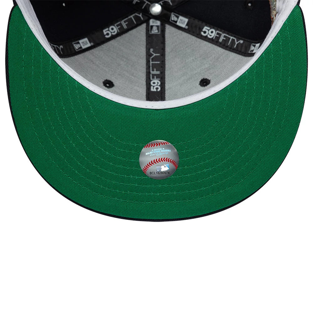 Pictured is this MLB Cooperstown New York Yankees 59FIFTY Fitted cap in navy & gold. 2