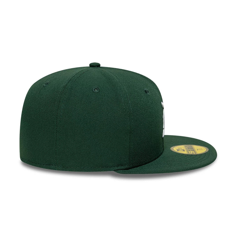 Pictured is this MLB Detroit Tigers 59FIFTY Fitted cap in dark green. 7
