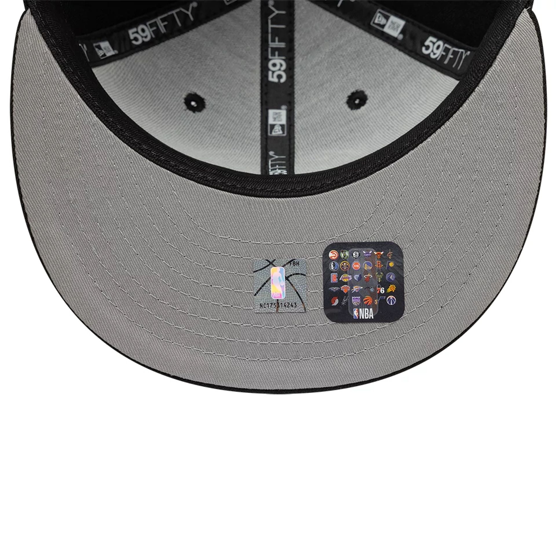 This is a Brooklyn Nets NBA Black 59FIFTY Fitted Cap 2